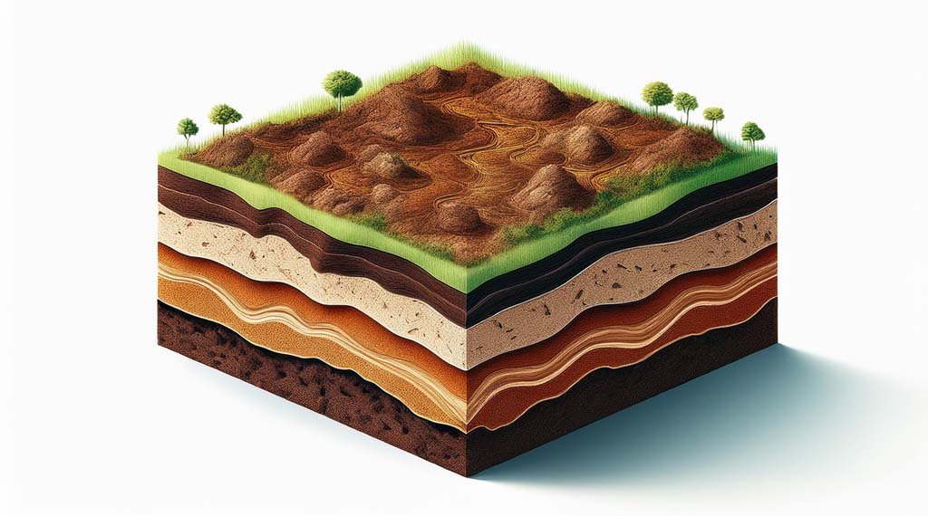 a profile pic of soil layers